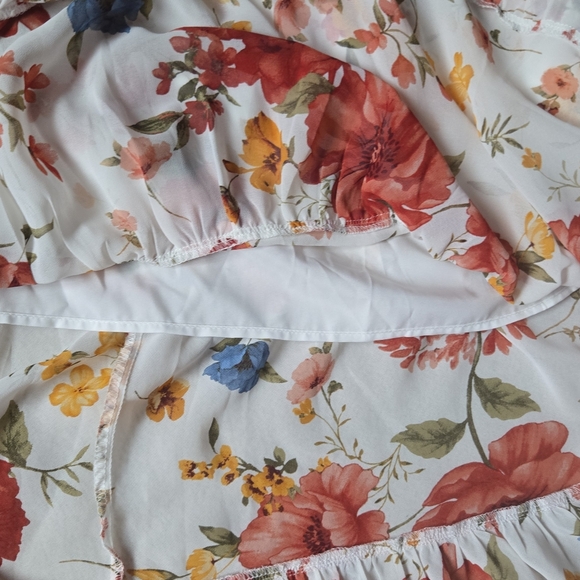 NWT Forever 21 Off The Shoulder Floral Maxi Dress Size 1X - Picture 3 of 4